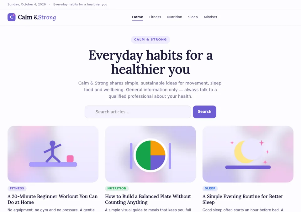 Blogify Health & Lifestyle demo