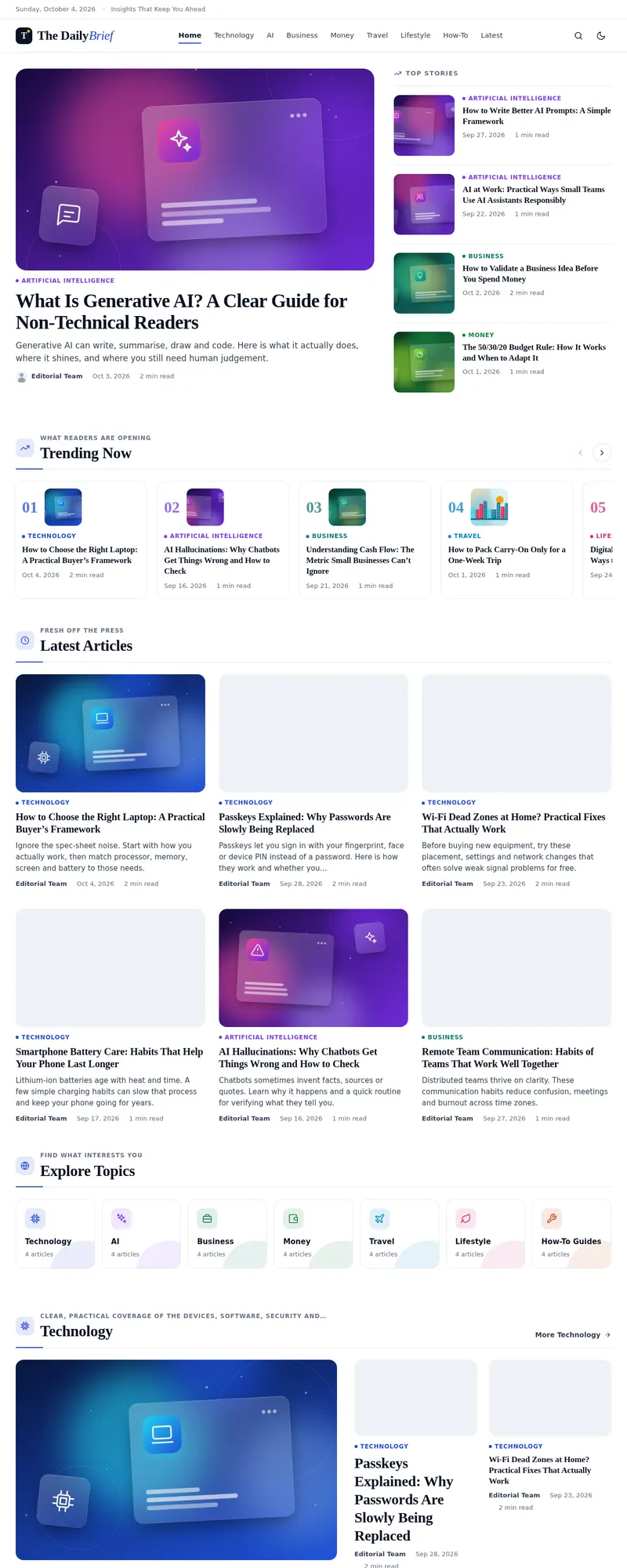 Blogify News & Magazine demo