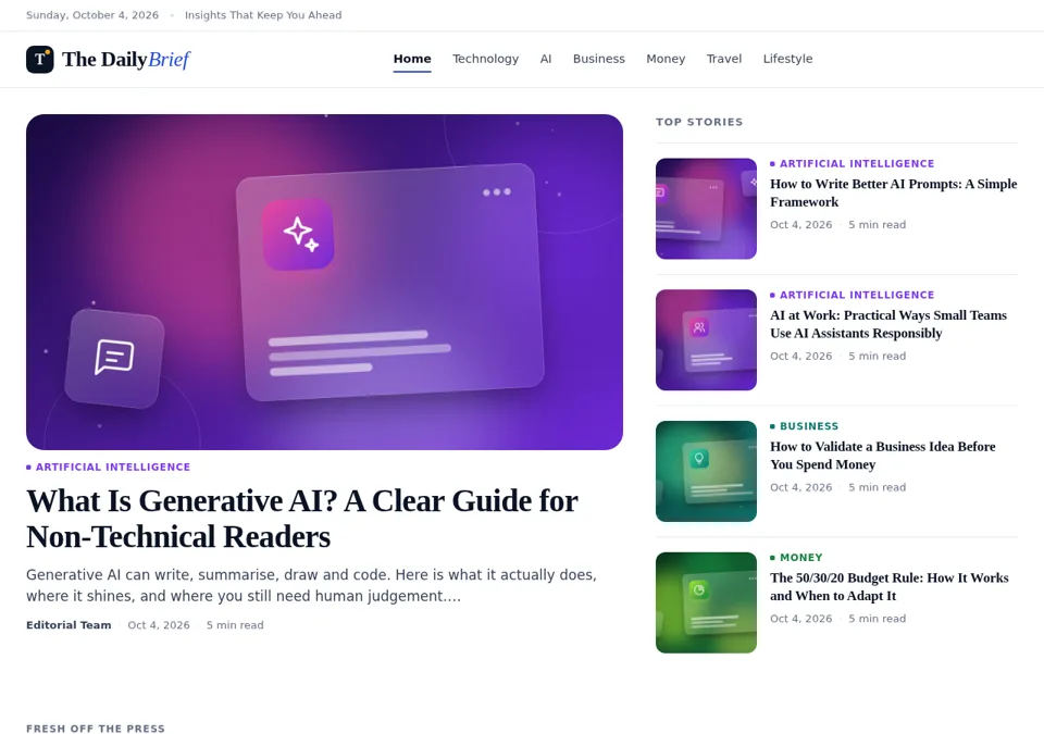 Blogify News & Magazine demo