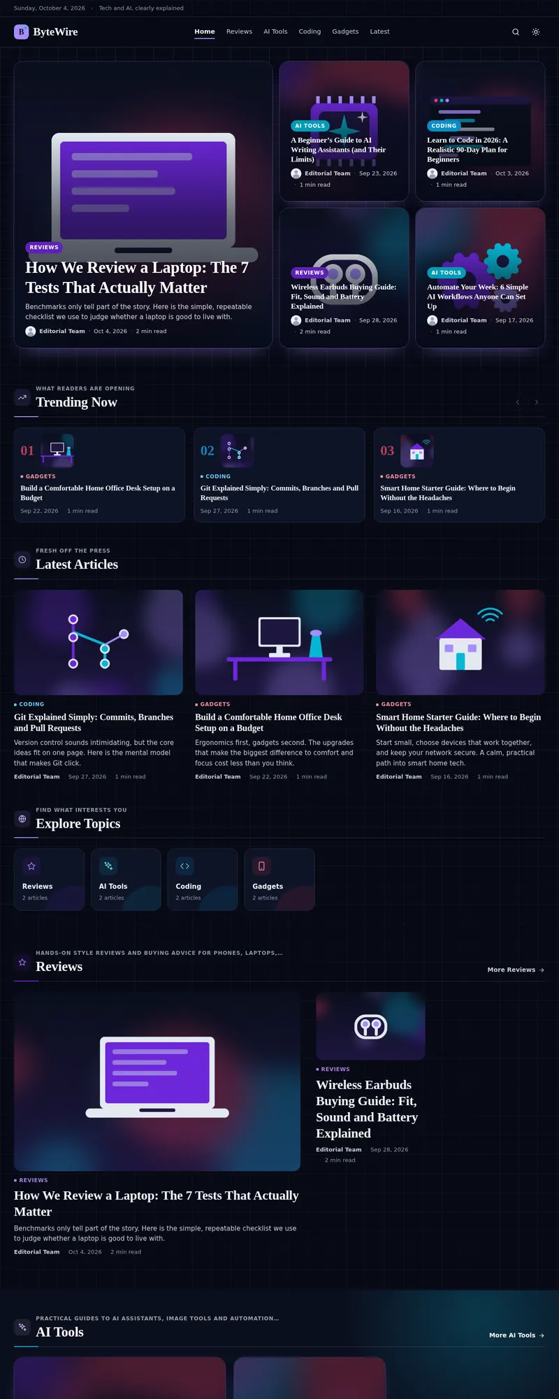 Blogify Tech & AI Blog demo