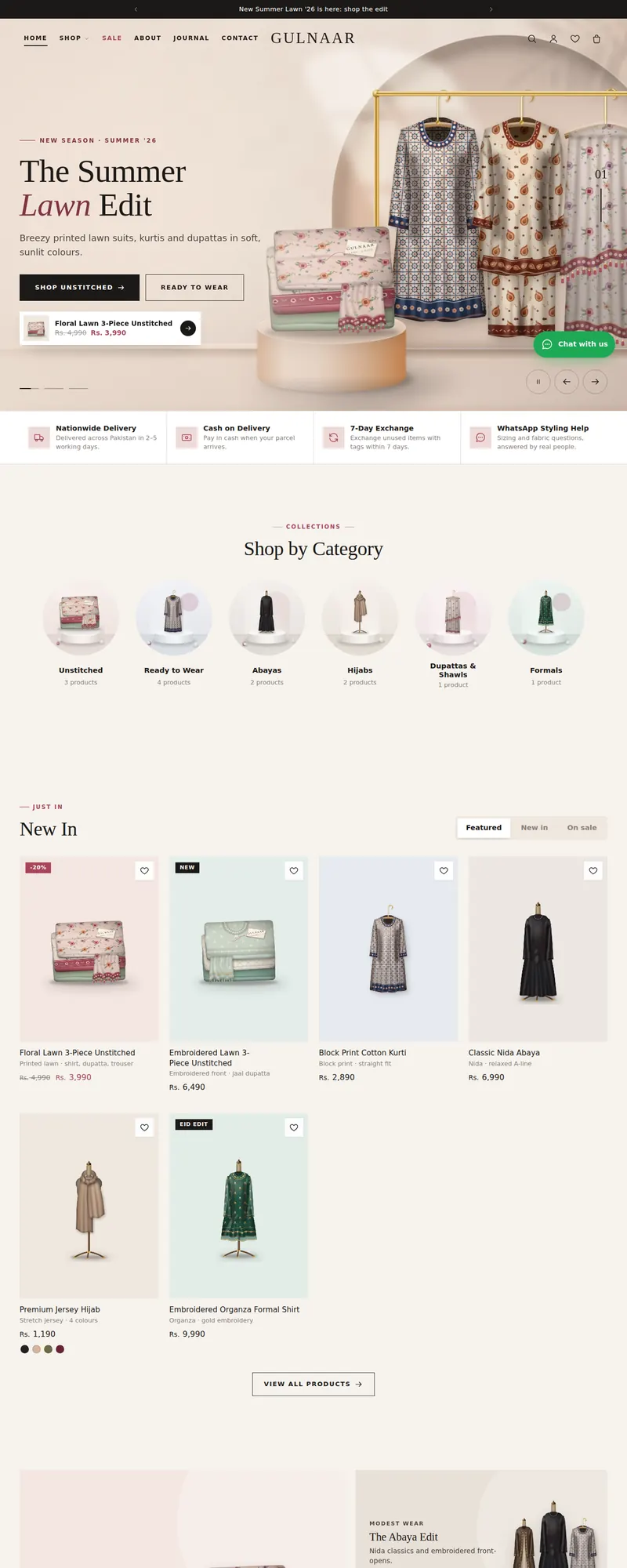 Fast Ecommerce Fashion demo – Gulnaar