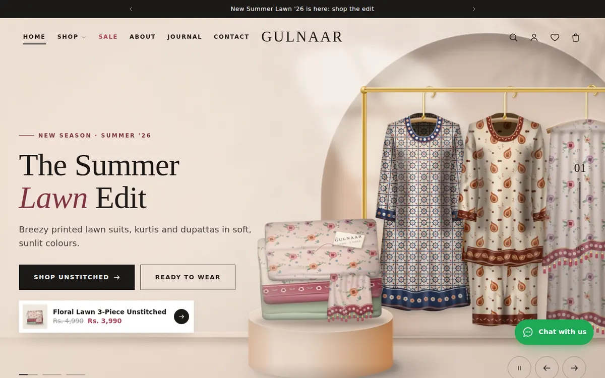 Fast Ecommerce Fashion demo – Gulnaar