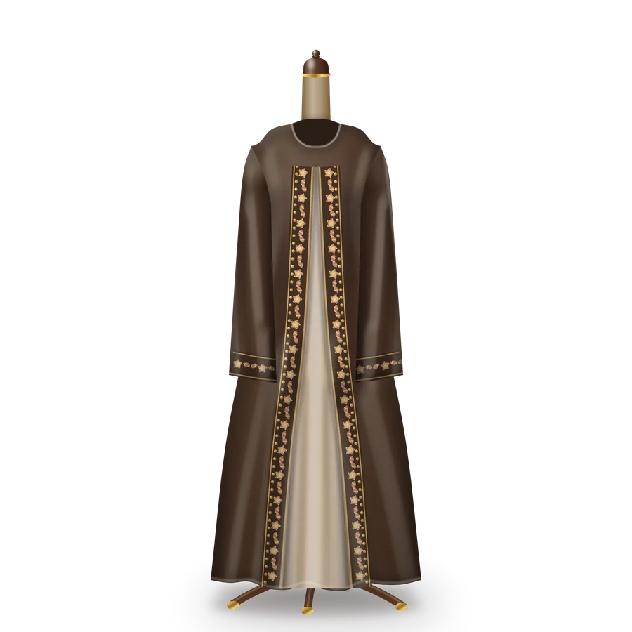 Embroidered Front-Open Abaya